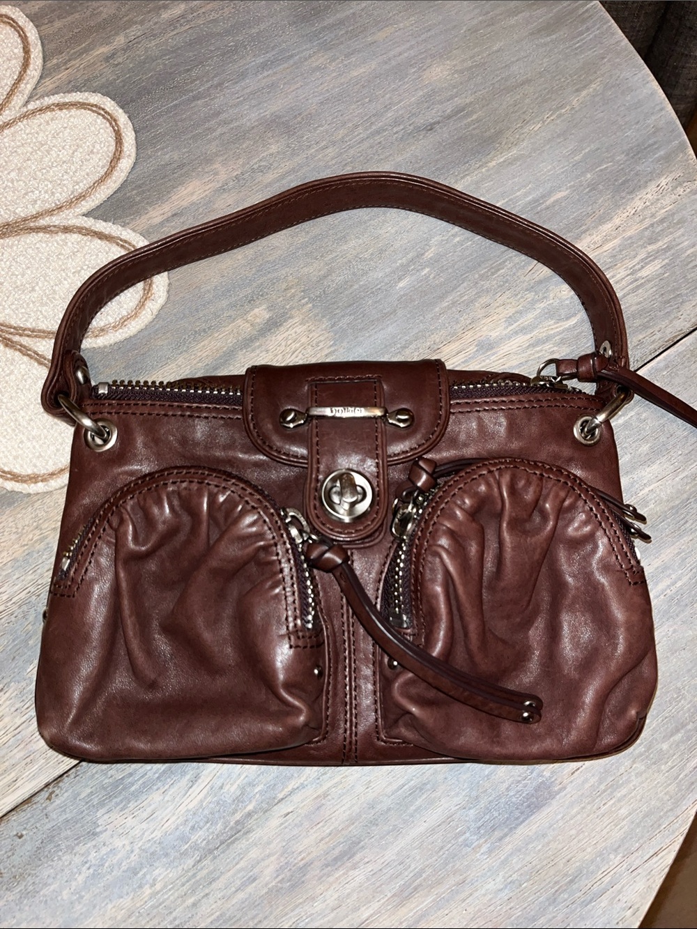 Botkier Leather Turnlock Satchel - Brown